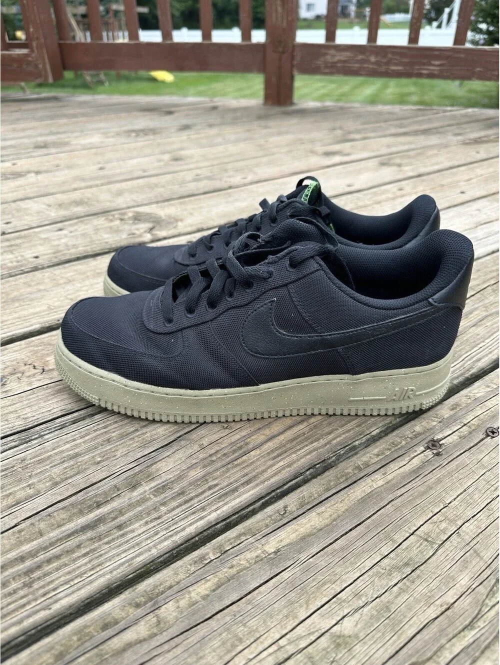 Nike Air Force 1 Low Sustainable Canvas Pack - Black Olive Size 12 FJ4160-001